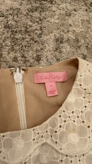 Lilly Pulitzer Dress White with Ruffles thumbnail 2