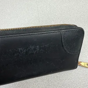 Lauren Ralph Lauren Wallet Womens OS Black Leather Zip Around Buckle Detail thumbnail 5
