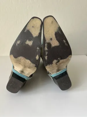 MIA Vintage 90s Suede Leather Firebird Western Cowgirl Boots Tan Blue Size 6 thumbnail 9