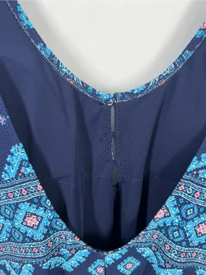 Aerie Boho Print Button Front Full Coverage One Piece Swimsuit XL thumbnail 7