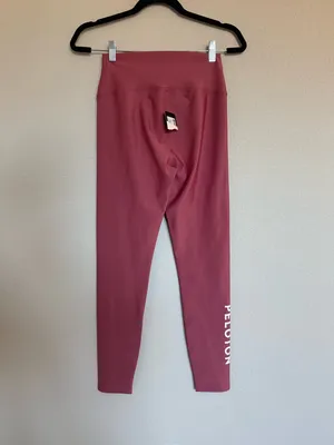 NEW Peloton Solid Flex Leggings Pink‎ Activewear Workout Gym Cycling Pants NWT thumbnail 2
