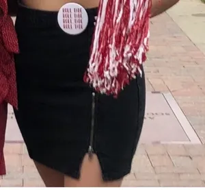 Free People Skirt Mini Denim thumbnail 1