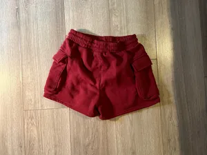Cargo Sweat Shorts Red thumbnail 2