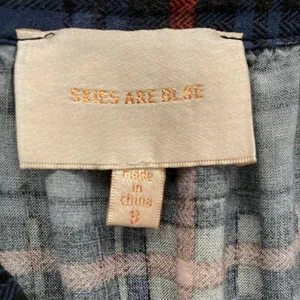 Skies are Blue Womens Popover Shirt Top‎ Blouse thumbnail 5