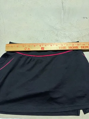 adidas Black athletic tennis Skort with Pink Accents small thumbnail 4