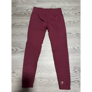 Gymshark Burgundy Red‎ Seamless High Waisted Workout Leggings size XL Gym thumbnail 6