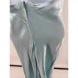 Bardot Astrid Midi Slip Dress Aqua Asymmetric Drape Neck Size M thumbnail 6