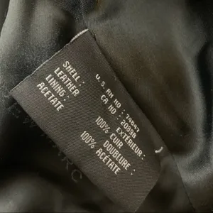 Andrew Marc leather mock neck moto jacket black sz‎ M thumbnail 5