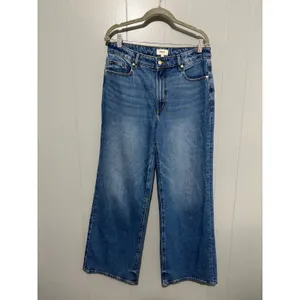 LOFT Rivete Curvy Vintage Dark Wash High Rise Wide Leg Classic Jeans 29 thumbnail 3