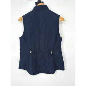 Croft & Barrow Vest Women‎ PXS Navy Blue Quilted Zip Up Outdoor Hiking Classic thumbnail 5