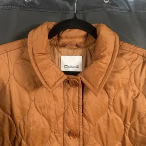 Madewell Air Puff Quilted Shirt Jacket, Warm Coffee Brown Rust, Women's XL thumbnail 2