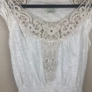 Anthropologie Crochet White Deletta Blouse thumbnail 4