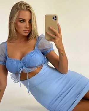Tiger Mist Blue Cut Out Dress thumbnail 4