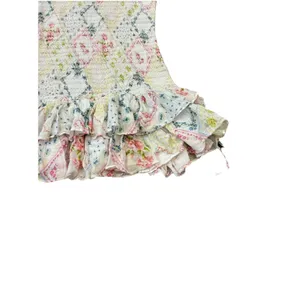 Loveshackfancy RARE Cottagecore Ruffled White Violet Mini Dress in Magic Light thumbnail 5