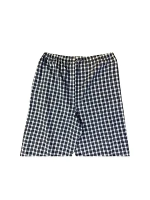 Handmade Navy Plaid Pants Women's XS/Petite Small? Elastic Waist Hand Pockets Us thumbnail 9