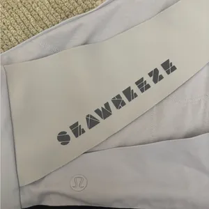 lululemon athletica One-Shoulder Sports Bra in white and black thumbnail 3