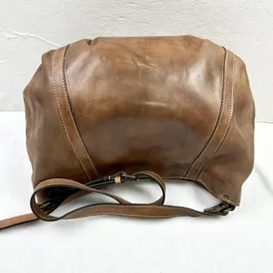 Patricia Nash Leather Hobo Bag Brass Turn Lock Studded Distressed Leather thumbnail 2