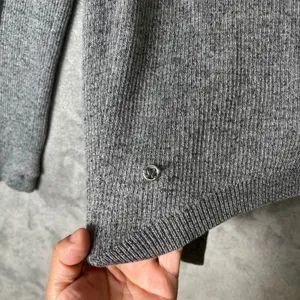 Lululemon Cabin Yogi Reversible Wrap Heathered Medium Grey Small Tencel Cashmere thumbnail 3