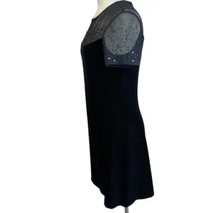 J.R Nites Caliendo by Y2K‎ Black Velvet and Mesh Mini Black Short Dress Size 8 thumbnail 2
