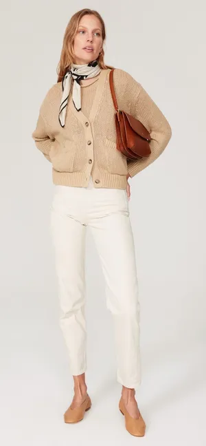 POLO RALPH LAUREN Brown Linen Knit Button Front Cardigan Sweater Size Large thumbnail 1