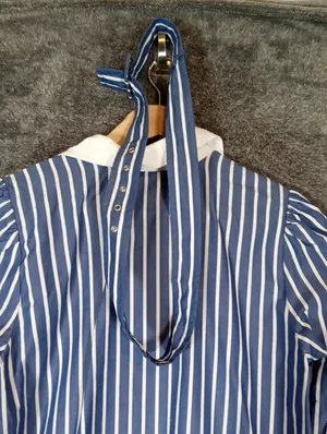 J Crew Tiered Shirt Dress In Cotton Poplin Mini Belted Ruffle Hem Preppy Nautica thumbnail 8