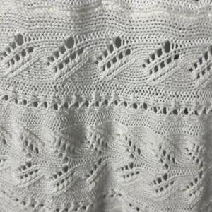 CAbi Cardigan Sweater Large Ivory Cotton Open Knit Crochet Draped Preppy Boho L‎ thumbnail 7