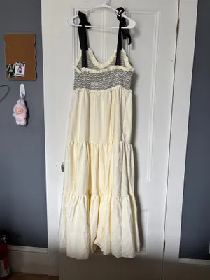 Black and White Maxi Dress Yellow Size L thumbnail 2