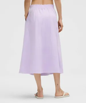 Lululemon Large Stretch Woven Ruffle-Waist Midi Skirt thumbnail 2