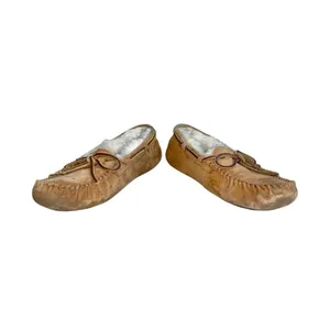 UGG Dakota Chestnut Brown Suede Leather Wool Lined Moccasin Slipper Loafer Shoes thumbnail 4