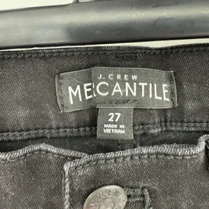 J. Crew Mercantile Size 27 Skinny Fit Black‎ Denim Pants Jeans Distressed Hem thumbnail 4