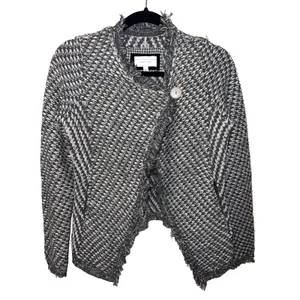 Anthropologie Angel of the North Tipperary Knit Sweater Jacket‎ Gray Small EUC thumbnail 2