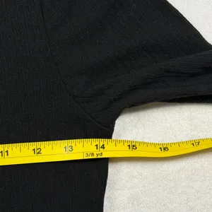Edikted Women’s Black Ribbed Turtleneck Long Sleeve Top Size Medium thumbnail 5