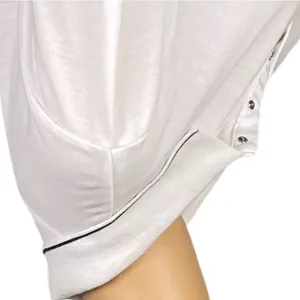 EP PRO Tour Dry Performance White w/Blk Trim Short Sleeve Golf Polo Snaps Large thumbnail 8