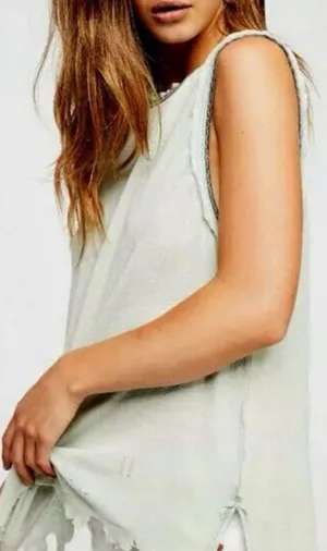 Free People distressed tank top thumbnail 1