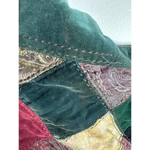 Vintage Y2K Lucky Brand Patchwork Hobo Bag Velvet Suede Paisley Boho Festival thumbnail 6
