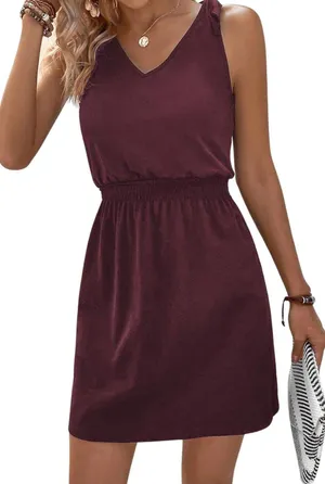Maroon Sundress Red thumbnail 1