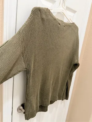 Lauren Ralph Lauren Cable-Knit Cotton-Blend Sweater size XL olive fern thumbnail 11