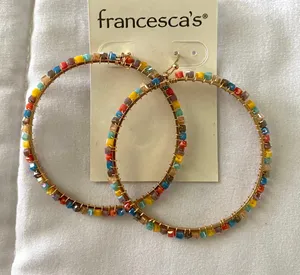 Francesca’s colorful hoop earrings thumbnail 1