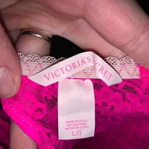 Victoria’s Secret hot pink lacy L shirt lingerie nightgown thumbnail 2
