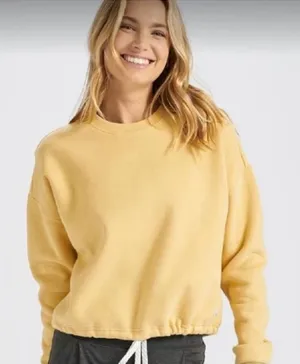 Vuori Restore Crewneck Sweatshirt Sz Large‎ in Yellow Golden thumbnail 1