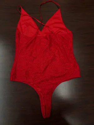 Windsor Red Lace Bodysuit Size Large thumbnail 2