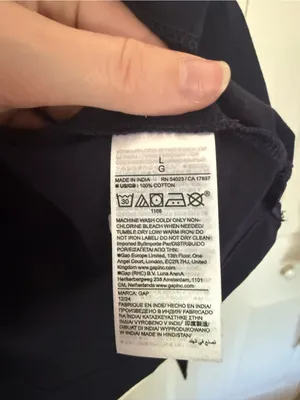 NWT GAP Organic Cotton VintageSoft Crop T-Shirt Navy Blue Size Large thumbnail 6