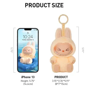 Pop Mart The Monsters Have A Seat Hehe Labubu Plush Pendant Keychain thumbnail 4
