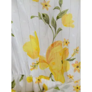Crystal Doll White &‎ Yellow Floral Belted Mini Dress SMALL NWT Cottage Prairie thumbnail 7
