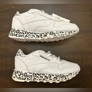 NWT Reebok Women’s Classic Leather Leopard Print Shoes-Size 5 thumbnail 4