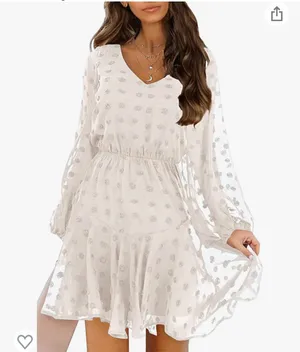 Cream Boho Dress Tan Size M thumbnail 1