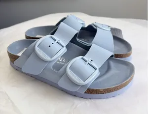 Birkenstock Arizona Baby Blue Patent Two Strap Sandals NWT EU 36 US 5 thumbnail 1