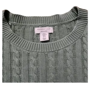 Sincerely Jules Womens Sage Green Cable‎ Knit Cropped Sweater XL thumbnail 2