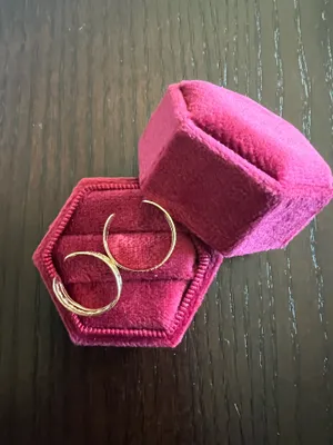10k Gold Plated (2) in a Set Adjustable Toe Rings NWT thumbnail 3