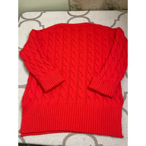 J. Crew Cotton blend cableknit side-slit crewneck sweater, style:Bm401, size s/m thumbnail 11